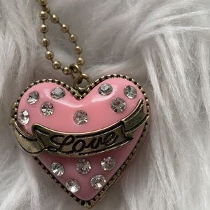 NWOT Betsey Johnson Love Locket Necklace